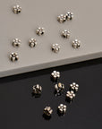 925 Sterling Silver Small Daisy Spacer Beads, Handmade Silver Spacer Beads, Solid Silver Spacer Beads, Jewelry Supply, M96