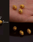 24K Gold Vermeil Filigree Beads, Handmade Silver Beads in 24K Gold, 925 Solid Silver Beads, Spacer Beads, Jewelry Supply, VM109A