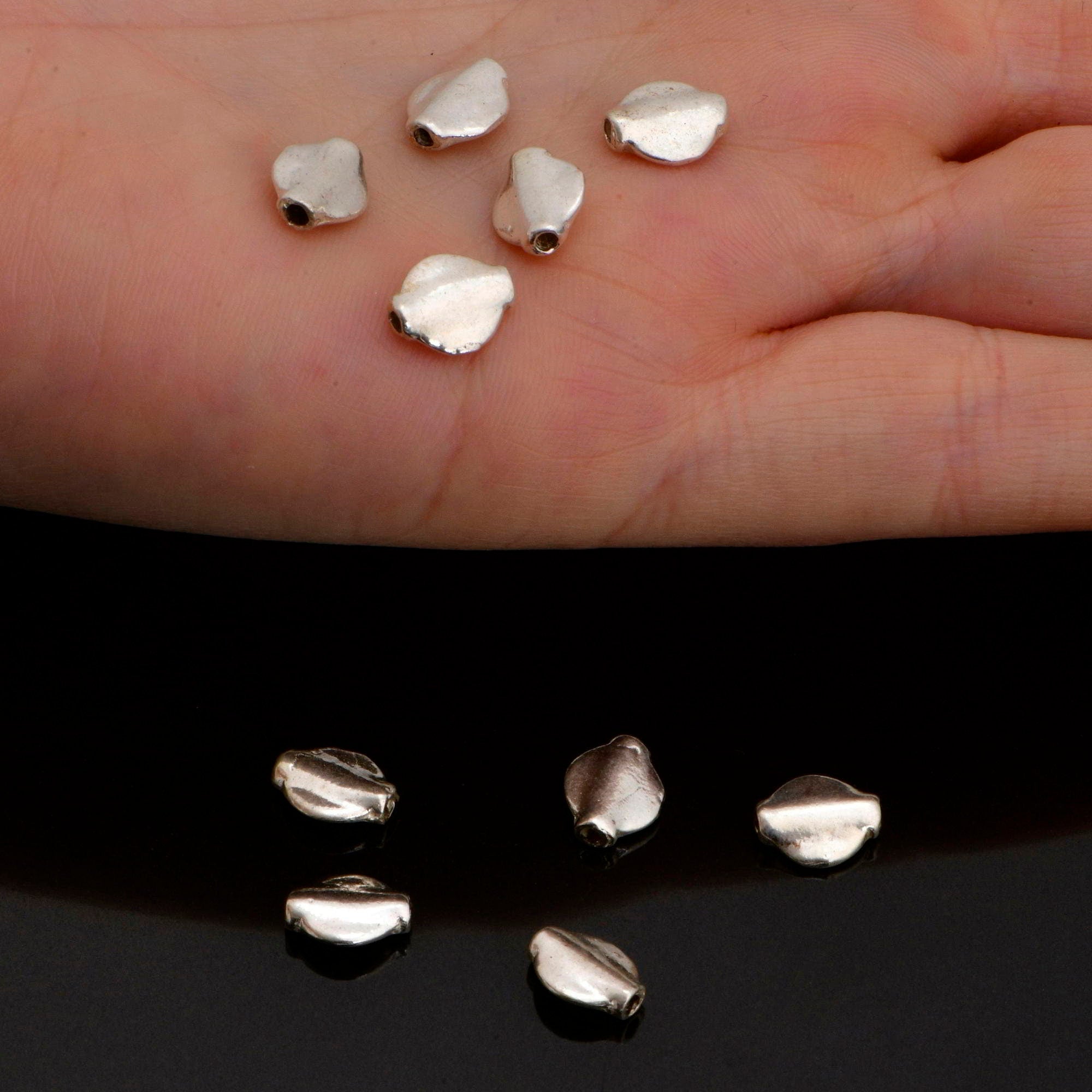 24K Gold Vermeil & 925 Silver UFO Spacer Beads, Handmade Silver Spacer Beads in 24K Gold, Gold Spacer Beads, Jewelry Supplies, M/VM97