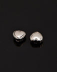 24K Gold Vermeil and 925 Silver Heart Spacer Beads, Handmade Silver Spacer Beads in Gold, 925 Silver Spacer Beads, Jewelry Supplies, M/VM99