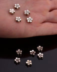 925 Sterling Silver Big Daisy Spacer Beads, Handmade Silver Spacer Beads, Solid Silver Spacer Beads, Jewelry Supply, M100