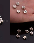 925 Sterling Silver Big Daisy Spacer Beads, Handmade Silver Spacer Beads, Solid Silver Spacer Beads, Jewelry Supply, M100