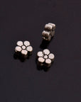 925 Sterling Silver Big Daisy Spacer Beads, Handmade Silver Spacer Beads, Solid Silver Spacer Beads, Jewelry Supply, M100