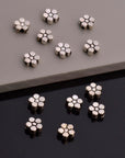 24K Gold Vermeil & 925 Silver Big Daisy Spacer Beads, Handmade Silver Spacer Beads in Gold, Silver Spacer Beads, Jewelry Supplies, M/VM100
