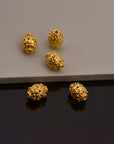 24K Gold Vermeil Filigree Beads, Handmade Silver Beads in 24K Gold, 925 Solid Silver Beads, Spacer Beads, Jewelry Supply, VM109B