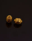 24K Gold Vermeil Filigree Beads, Handmade Silver Beads in 24K Gold, 925 Solid Silver Beads, Spacer Beads, Jewelry Supply, VM109B