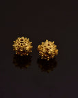24K Gold Vermeil Filigree Beads, Handmade Silver Beads in 24K Gold, 925 Solid Silver Beads, Spacer Beads, Jewelry Supply, VM109C