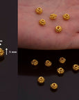 24K Gold Vermeil and 925 Silver Filigree Beads, Handmade Silver Beads Gold, Gold Beads, Spacer Beads, Jewelry Supply, M/VM110