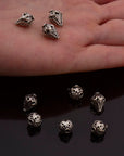 24K Gold Vermeil and 925 Silver Filigree Beads, Handmade Silver Beads in Gold, Solid Silver Beads, Spacer Beads, Jewelry Supply, M/VM111