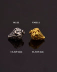 24K Gold Vermeil and 925 Silver Filigree Beads, Handmade Silver Beads in Gold, Solid Silver Beads, Spacer Beads, Jewelry Supply, M/VM111