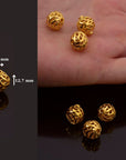 24K Gold Vermeil and 925 Silver Filigree Beads, Handmade Silver Beads in Gold, Solid Silver Beads, Spacer Beads, Jewelry Supply, M/VM112