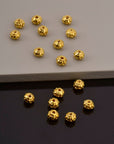 24K Gold Vermeil Filigree Beads, Handmade Silver Beads in 24K Gold, 925 Solid Silver Beads, Spacer Beads, Jewelry Supply, VM114