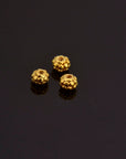24K Gold Vermeil and 925 Silver Filigree Beads, Handmade Silver Beads in Gold, Solid Silver Beads, Spacer Beads, Jewelry Supply, M/VM114