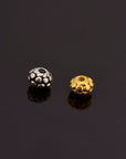 24K Gold Vermeil and 925 Silver Filigree Beads, Handmade Silver Beads in Gold, Solid Silver Beads, Spacer Beads, Jewelry Supply, M/VM114