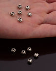 24K Gold Vermeil and 925 Silver Filigree Beads, Handmade Silver Beads in Gold, Solid Silver Beads, Spacer Beads, Jewelry Supply, M/VM114