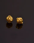 24K Gold Vermeil and 925 Silver Filigree Beads, Handmade Silver Beads in 24K Gold, Solid Silver Beads, Spacer Beads, Jewelry Supply, M/VM115