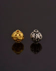 24K Gold Vermeil and 925 Silver Filigree Beads, Handmade Silver Beads in 24K Gold, Solid Silver Beads, Spacer Beads, Jewelry Supply, M/VM115
