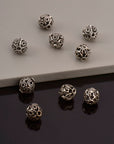 925 Sterling Silver Filigree Beads, Handmade Silver Beads, Solid Silver Beads, Spacer Beads, Jewelry Supply, M116