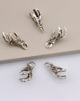 24K Gold Vermeil and 925 Silver Eagle Claws, Silver Dragons Claw Charms, Gold Plated Eagle Claw Pendant, Jewelry Making Findings, M/VM73