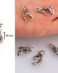 24K Gold Vermeil and 925 Silver Eagle Claws, Silver Dragons Claw Charms, Gold Plated Eagle Claw Pendant, Jewelry Making Findings, M/VM73