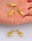 24K Gold Vermeil and 925 Silver Eagle Claws, Silver Dragons Claw Charms, Gold Plated Eagle Claw Pendant, Jewelry Making Findings, M/VM73