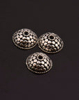 925 Sterling Silver Handmade Bead Caps, Studded Solid Silver Bead Caps, 925 Silver Bead Caps, Jewelry Supplies, M89