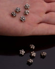 925 Sterling Silver Flower Spacer Beads, Handmade Silver Spacer Beads, Solid Silver Spacer Beads, Jewelry Supply, M101