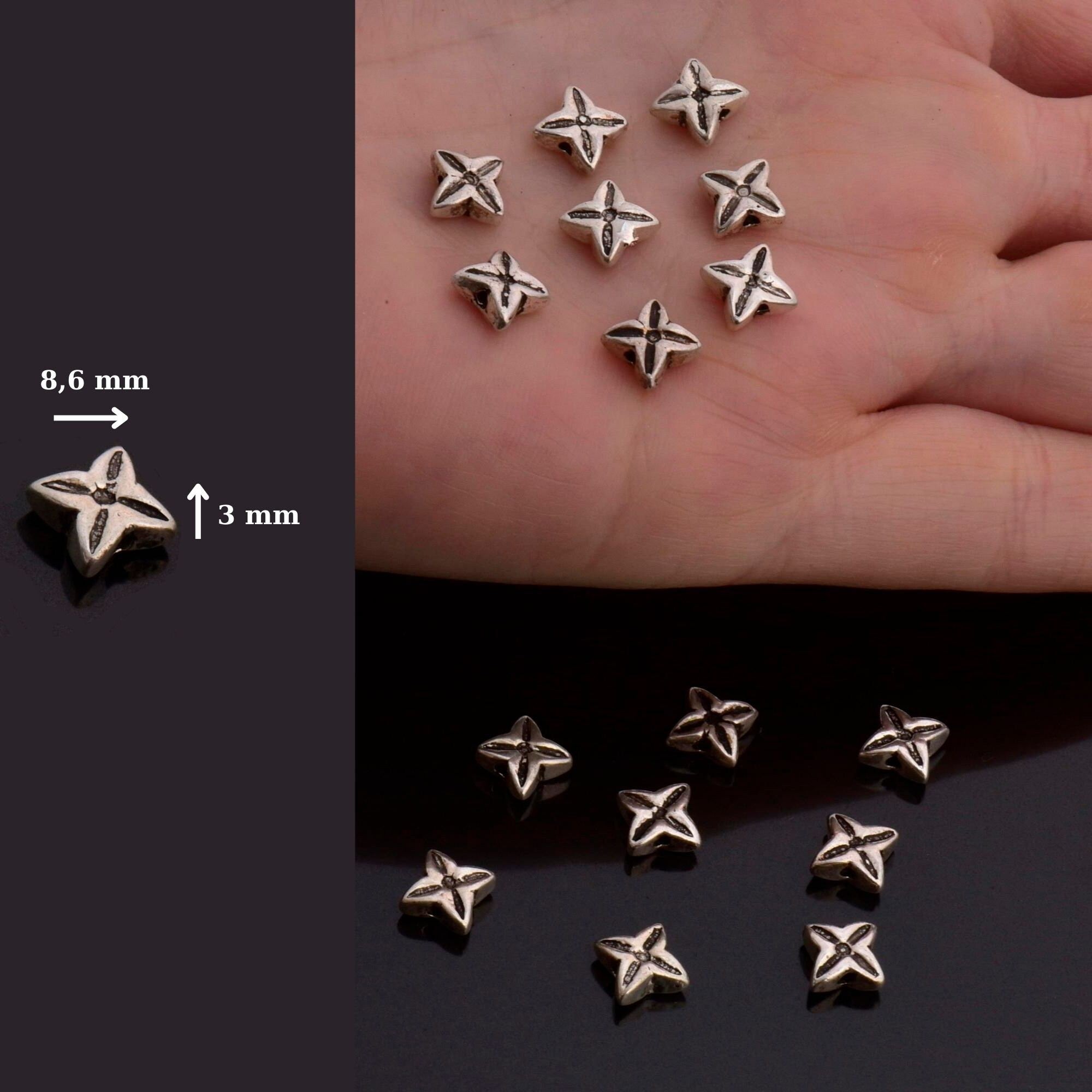 925 Sterling Silver Flat Tube Spacer Beads, Handmade Silver Spacer Beads, Solid Silver Spacer Beads, Jewelry Supply, M102