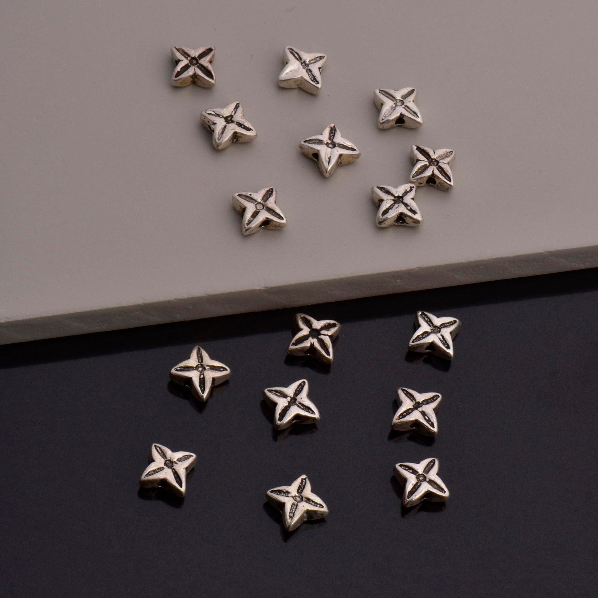 925 Sterling Silver Flat Tube Spacer Beads, Handmade Silver Spacer Beads, Solid Silver Spacer Beads, Jewelry Supply, M102