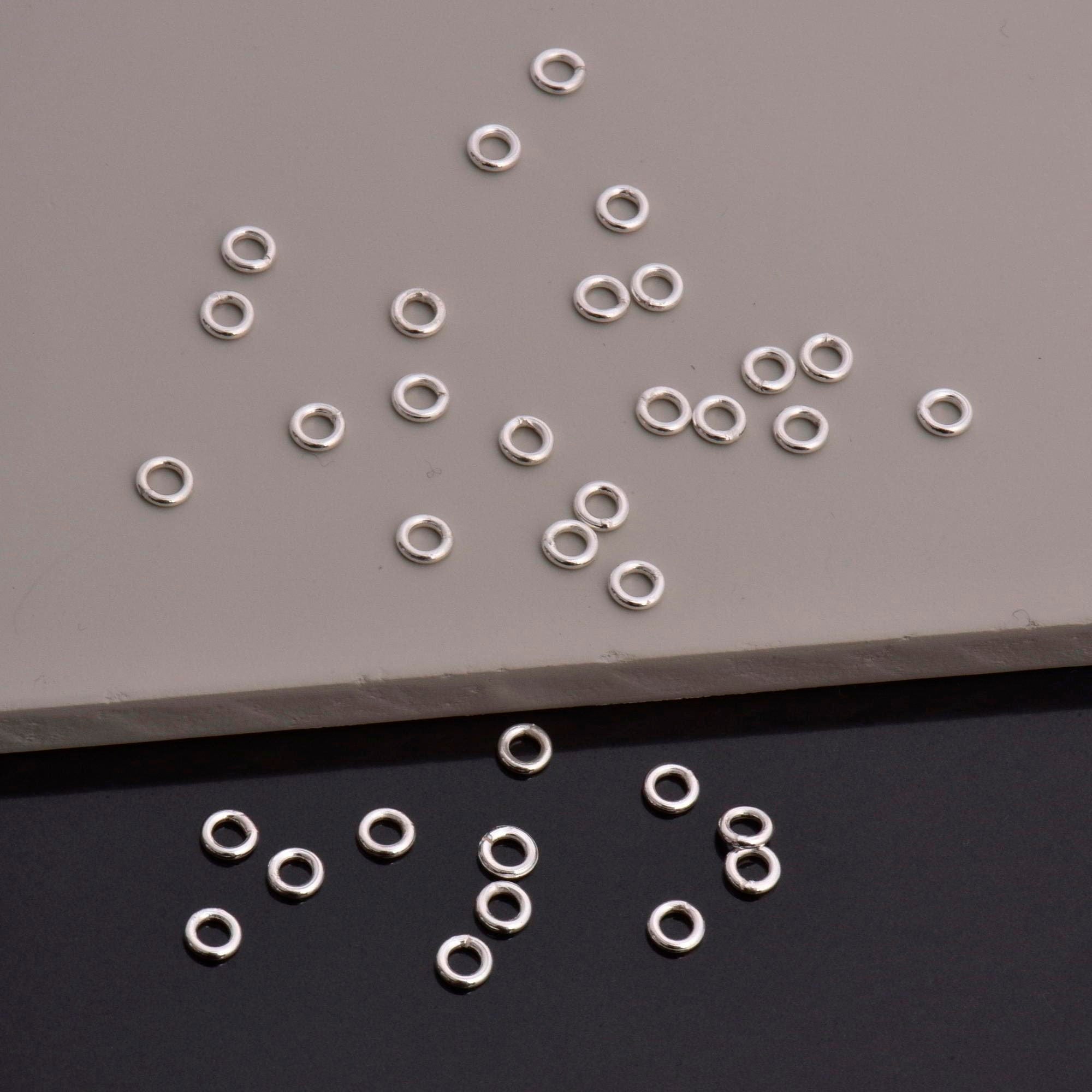 Dia 4mm & Ga.2 925 Sterling Silver CLOSED Jump Rings, tough, High Quality in silver hollow Rings, Jewelry Supplies, Findings, M103A