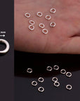 Dia 5mm & Ga.3 925 Sterling Silver CLOSED Jump Rings, tough, High Quality in hollow jump rings, Jewelry Supplies, Findings, M103B