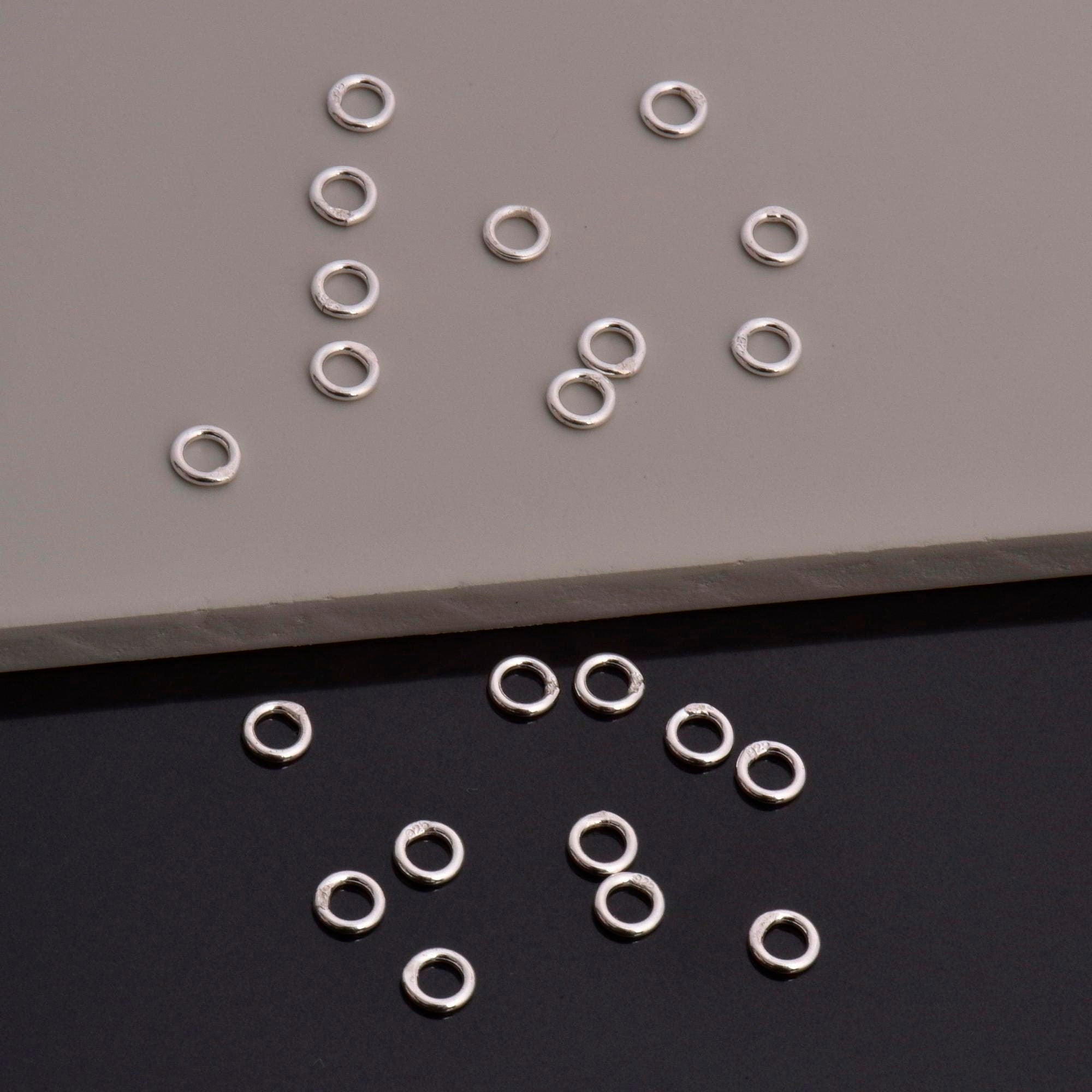 Dia 5mm & Ga.3 925 Sterling Silver CLOSED Jump Rings, tough, High Quality in hollow jump rings, Jewelry Supplies, Findings, M103B