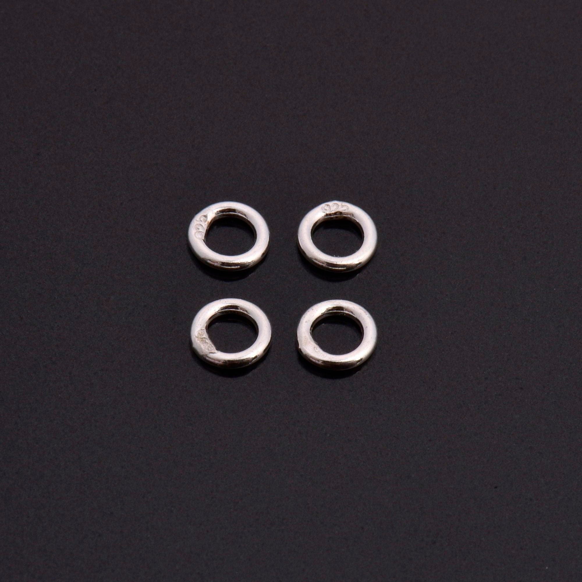 Dia 5mm & Ga.3 925 Sterling Silver CLOSED Jump Rings, tough, High Quality in hollow jump rings, Jewelry Supplies, Findings, M103B