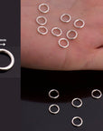 Dia 7mm & Ga.5 925 Sterling Silver CLOSED Jump Rings, tough, High Quality in Silver Hollow Rings , Jewelry Supplies, Findings, M103D