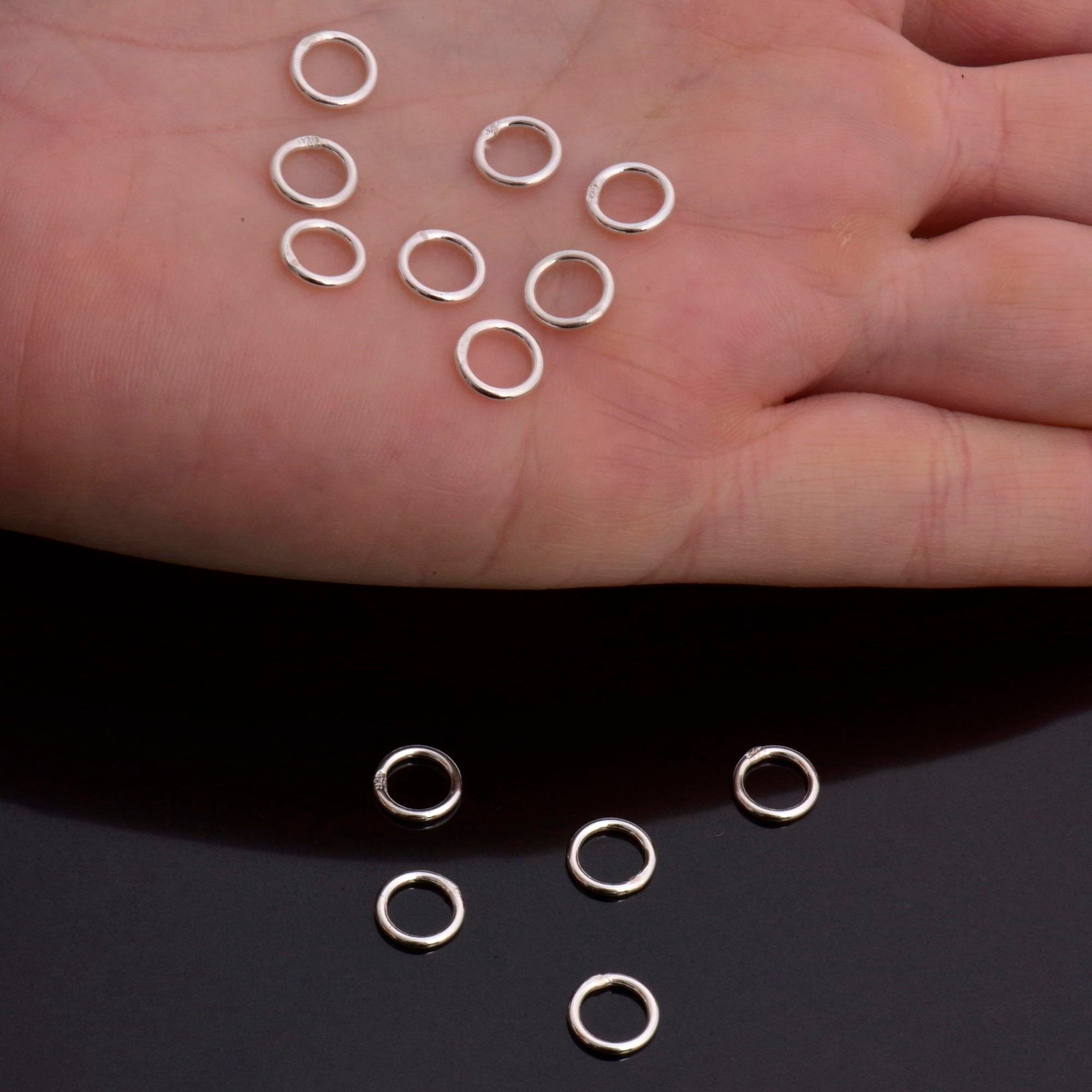 Dia 7mm & Ga.5 925 Sterling Silver CLOSED Jump Rings, tough, High Quality in Silver Hollow Rings , Jewelry Supplies, Findings, M103D