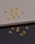Dia 4mm & Ga.2 24K Gold Vermeil CLOSED Jump Rings, tough, Gold Hollow ring, 925 Sterling Silver Jump Rings, Jewelry Findings, VM103A