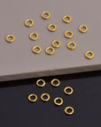 Dia 5mm & Ga.3 24K Gold Vermeil CLOSED Jump Rings, tough, High Quality in 925 Sterling Silver Jump Rings in Gold, Jewelry Findings, VM103B