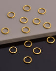 Dia 7mm & Ga.5 24K Gold CLOSED Jump Rings, tough, High Quality in Gold Vermeil, 925 Sterling Silver Jump Rings, Jewelry Findings, VM103D