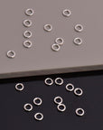 24K Gold Vermeil & 925 Silver High Quality CLOSED Jump Rings, CLOSED Jump Rings, Sterling Silver Closed Rings Jewelry Supplies, M/VM103A-D