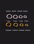 24K Gold Vermeil & 925 Silver High Quality CLOSED Jump Rings, CLOSED Jump Rings, Sterling Silver Closed Rings Jewelry Supplies, M/VM103A-D