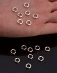 925 Sterling Silver High Quality 8 mm CLOSED and HOLLOW Jump Rings, Jewelry Supplies, Findings, M104A
