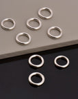 925 Sterling Silver High Quality 12,7 mm CLOSED and HOLLOW Jump Rings, Jewelry Supplies, Findings, M104B