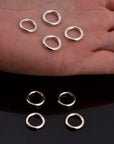 925 Sterling Silver High Quality 12,7 mm CLOSED and HOLLOW Jump Rings, Jewelry Supplies, Findings, M104B