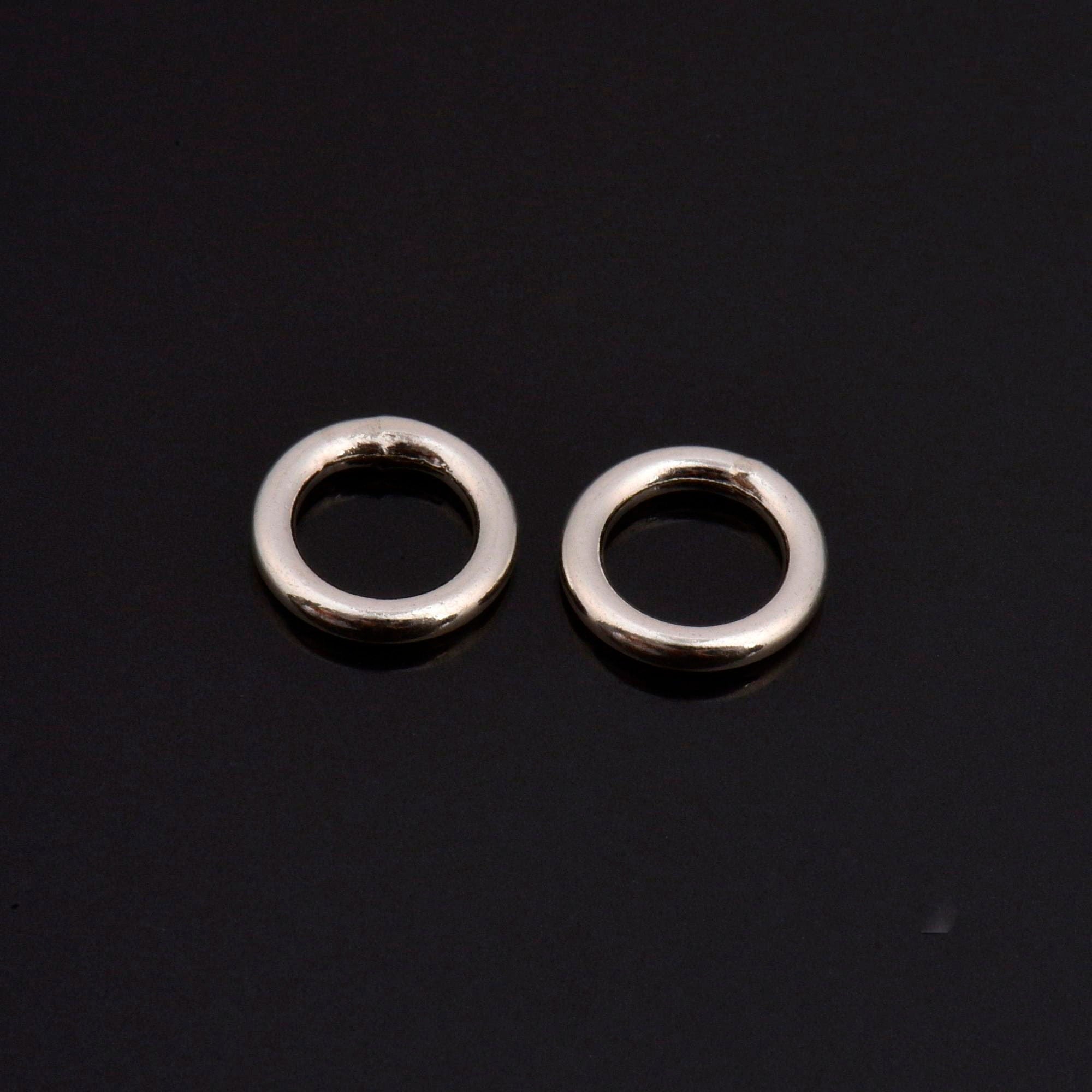 925 Sterling Silver High Quality 12,7 mm CLOSED and HOLLOW Jump Rings, Jewelry Supplies, Findings, M104B