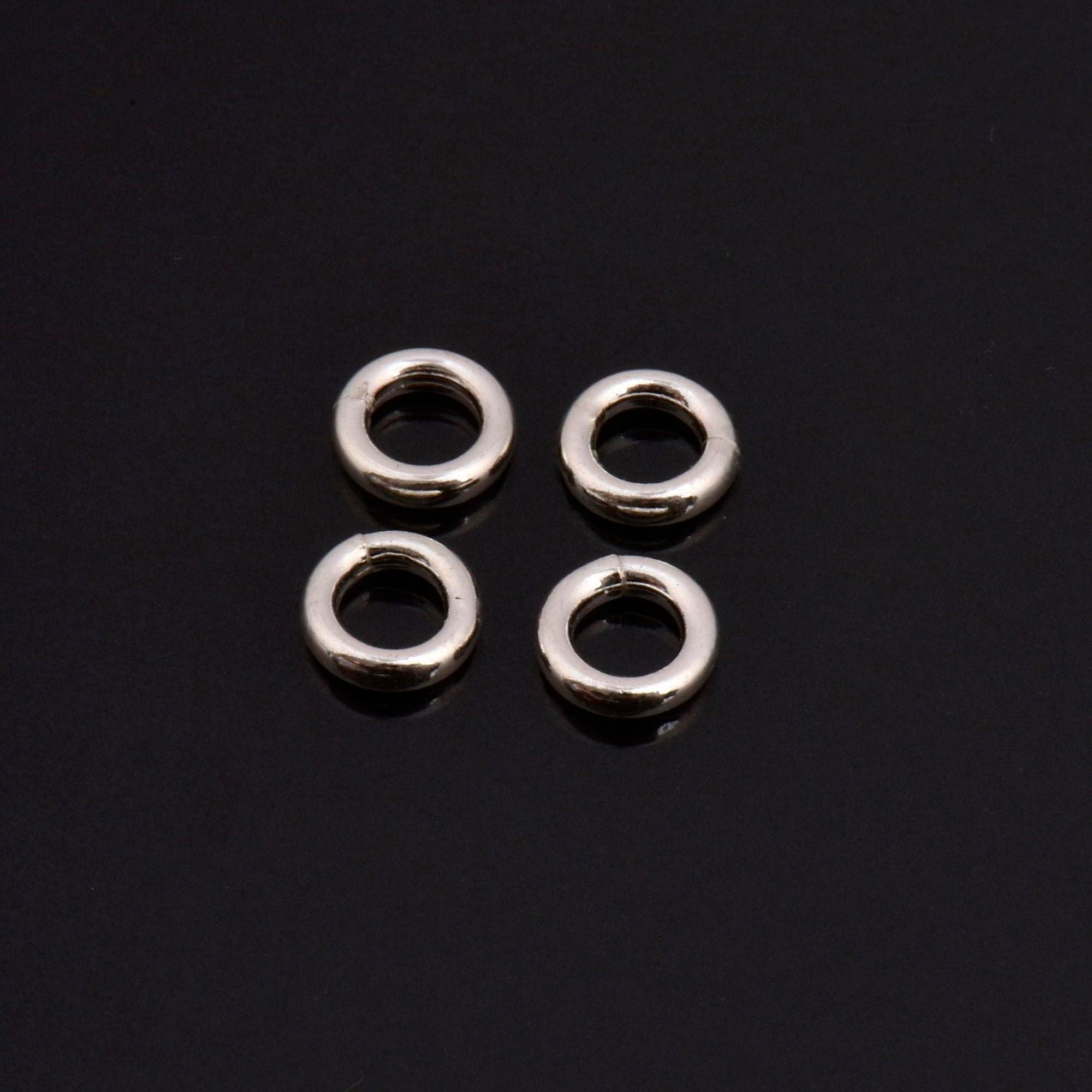 925 Sterling Silver High Quality 8 mm CLOSED and HOLLOW Jump Rings, Jewelry Supplies, Findings, M104A