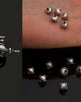 925 Sterling Silver Flying Saucer Beads, Handmade Silver Beads, Solid Silver Beads, Spacer Beads, Handmade Beads, Jewelry Supply, M118A