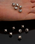 925 Sterling Silver Flying Saucer Beads, Handmade Silver Beads, Solid Silver Beads, Spacer Beads, Handmade Beads, Jewelry Supply, M118A