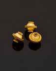 24K Gold Vermeil Flying Saucer Beads, Handmade Silver Beads in 24K Gold, 925 Solid Silver Beads, Handmade Beads, Jewelry Supply, VM118A