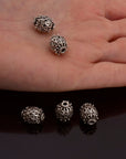 925 Sterling Silver Filigree Beads, Handmade Silver Beads, 925 Solid Silver Beads, Spacer Beads, Jewelry Supply, M109B
