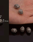 925 Sterling Silver Filigree Beads, Handmade Silver Beads, 925 Solid Silver Beads, Spacer Beads, Jewelry Supply, M109B